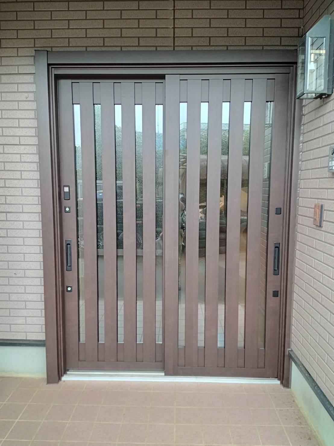 小山市|リシェント 玄関引戸2枚建て